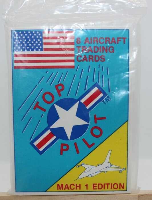 1990 Top Pilot Mach 1 Edition Aircraft US Air Force 8 Card Set