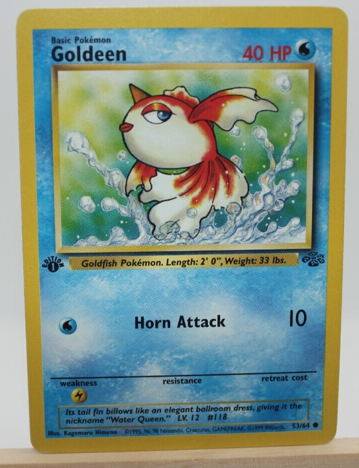 Goldeen 1st Edition Jungle Set Pokemon Card 53/64  LP