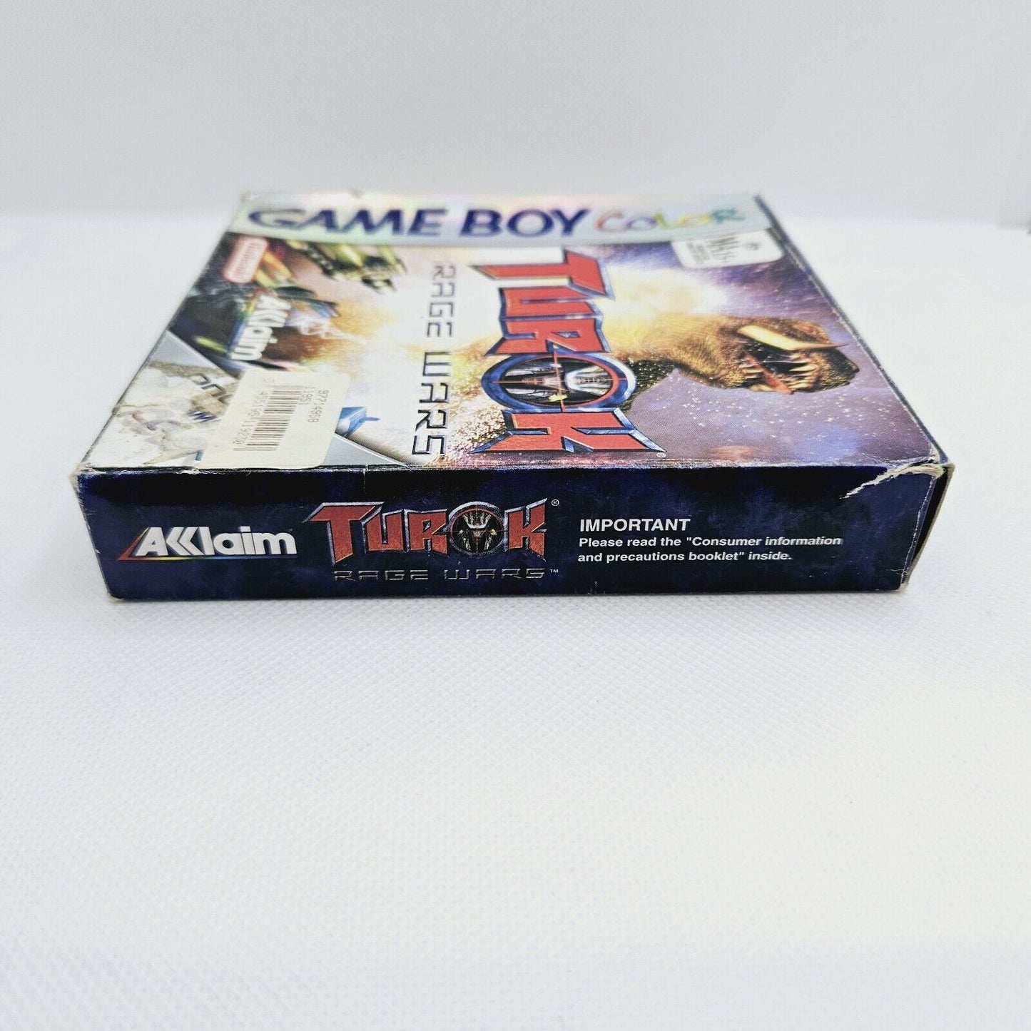 Turok Rage Wars Box and Game (No Manual)  Game Boy Colour Tested Working