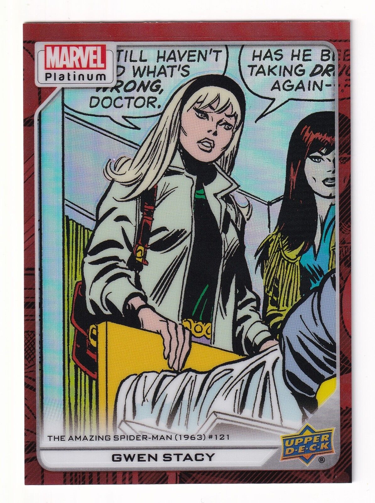 2023 Upper Deck Marvel Platinum Red Rainbow Gwen Stacy #129