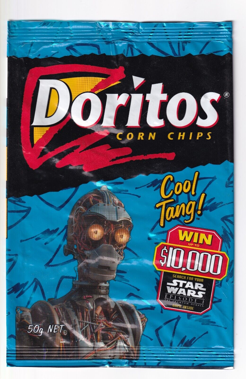 8 x Vintage Lay's/Doritos Australian Star Wars Episode 1 Chip Packets 1999