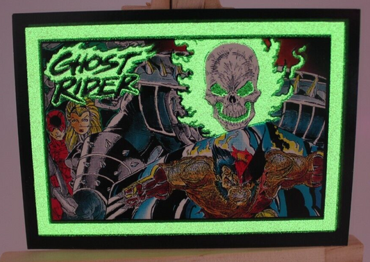 1992 Marvel Ghost Rider GLOW IN THE DARK INSERT CARD #G5 Wolverine Chase Card