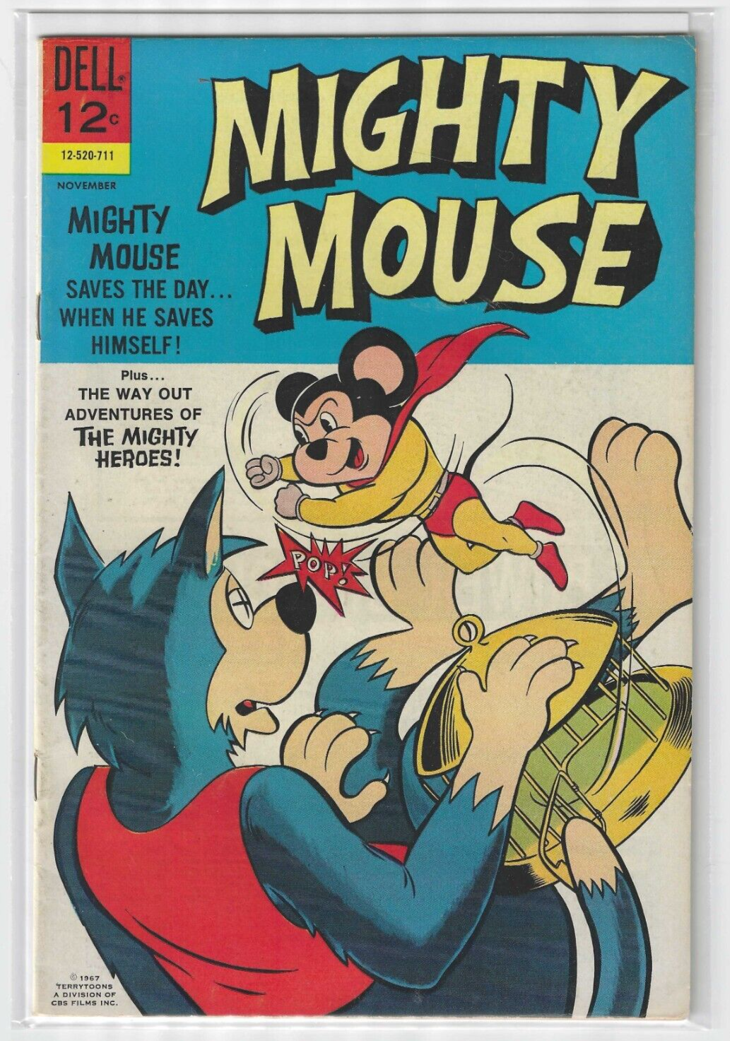 Mighty Mouse #171 DELL 1967 & Adventures of Mighty Mouse #169 1979 Bundle G-VG