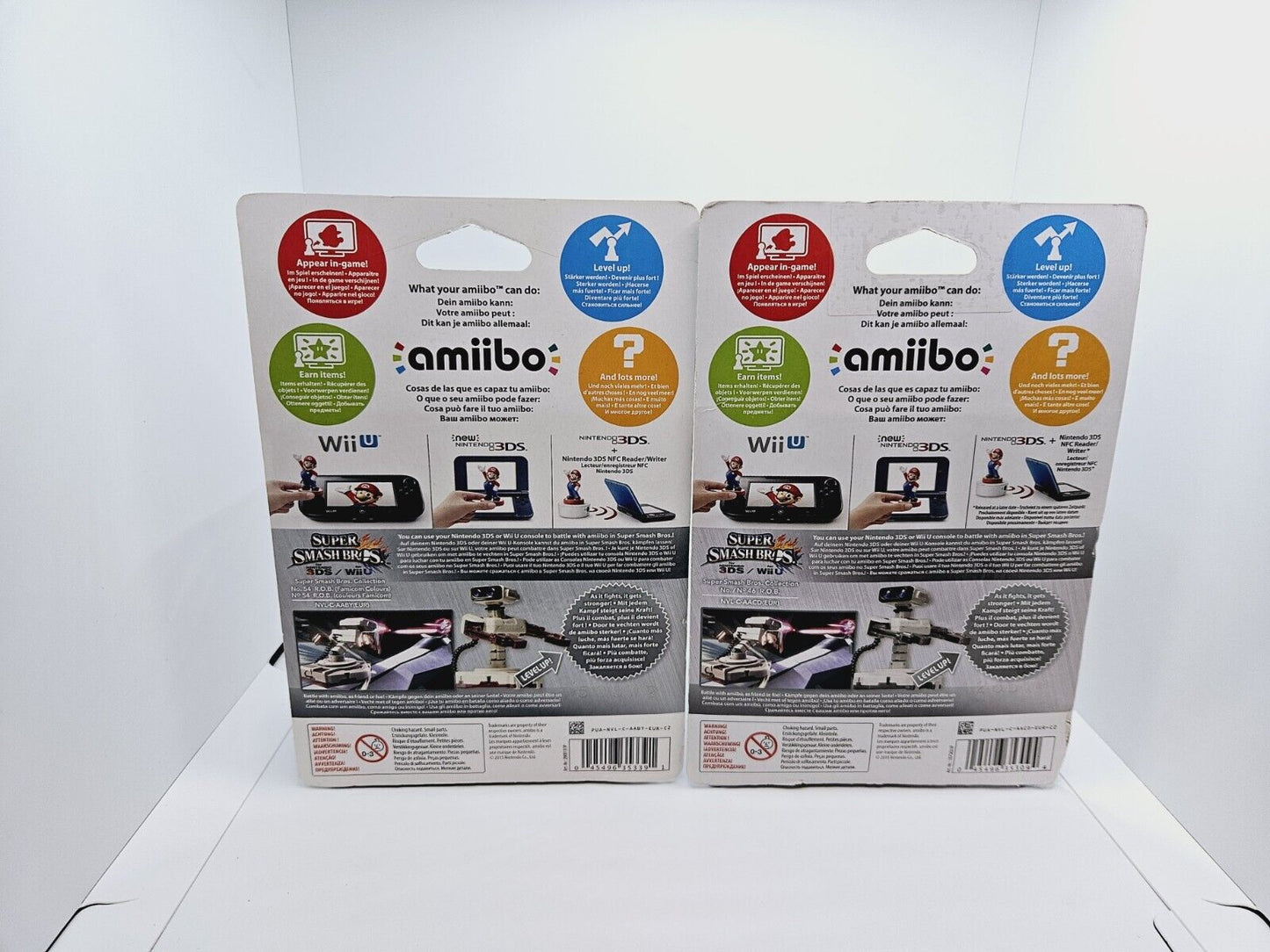 Super Smash Bros R.O.B No.54 & No.46 Nintendo Amiibo Sealed