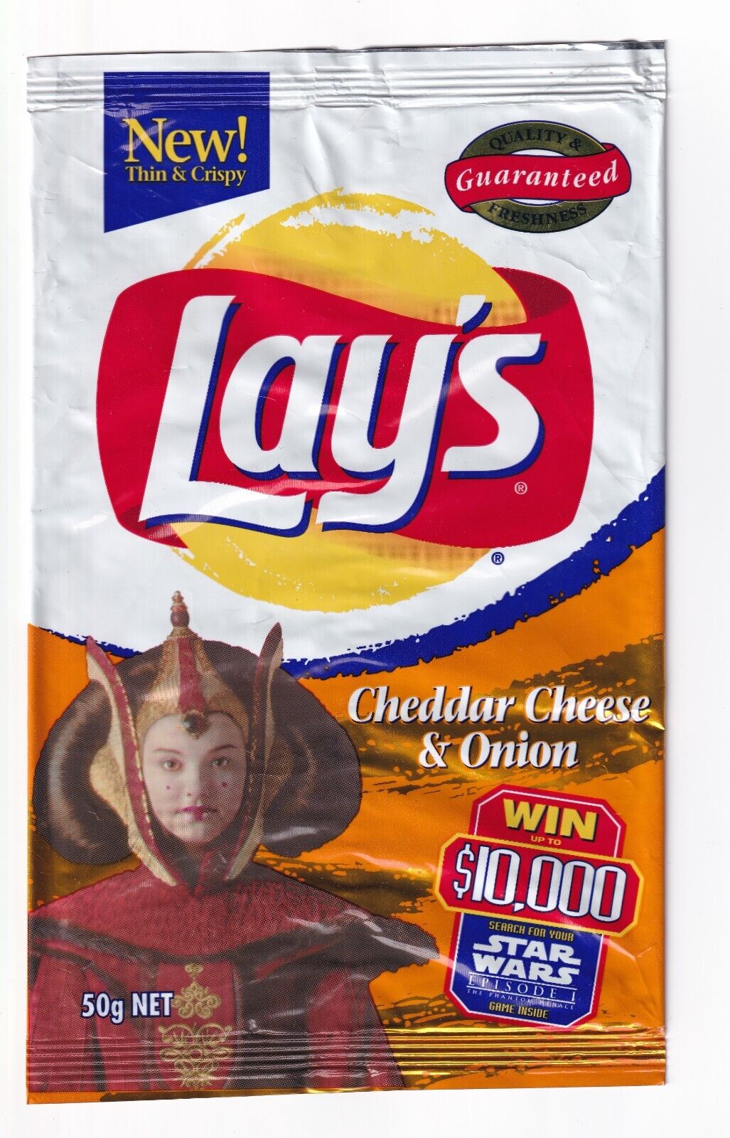 8 x Vintage Lay's/Doritos Australian Star Wars Episode 1 Chip Packets 1999