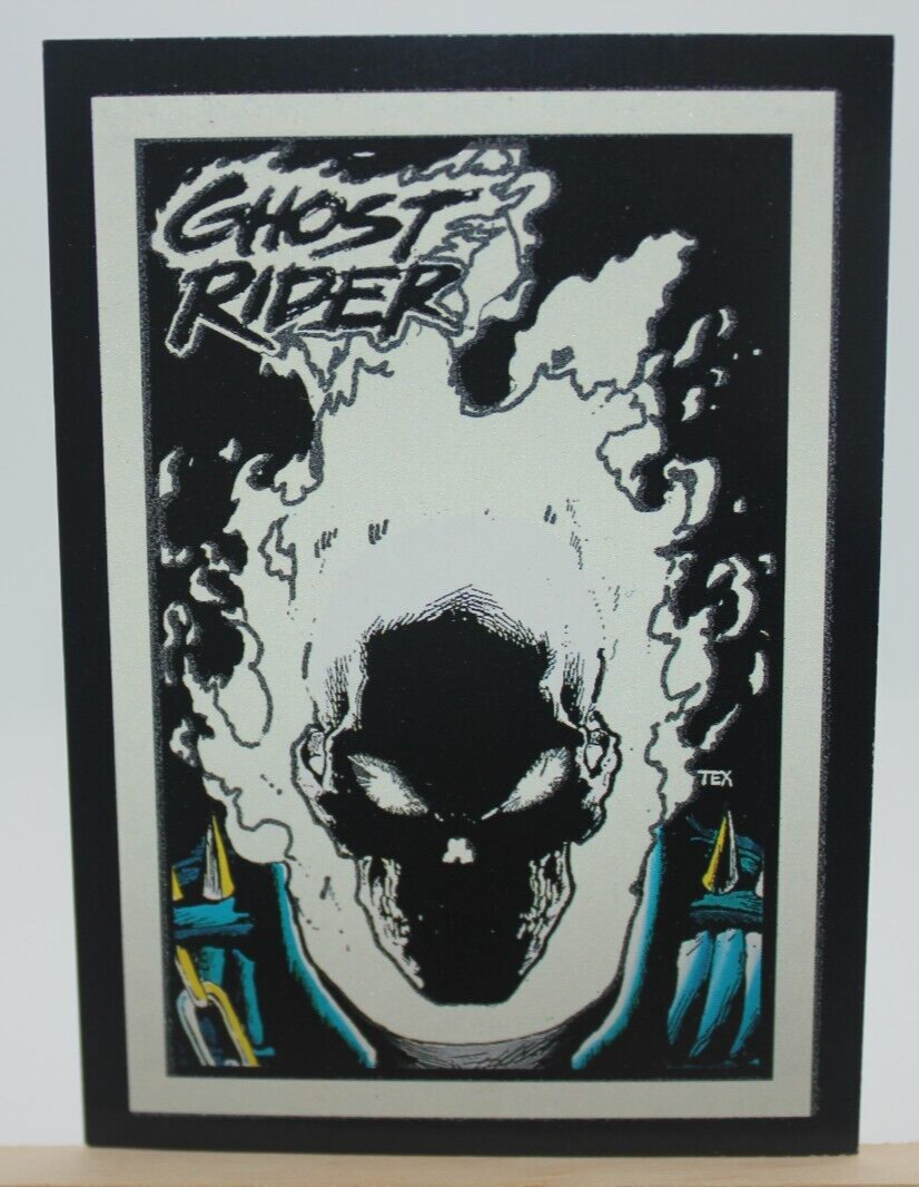 1992 Marvel Ghost Rider GLOW IN THE DARK INSERT CARD #G1 Illuminating Chase Card