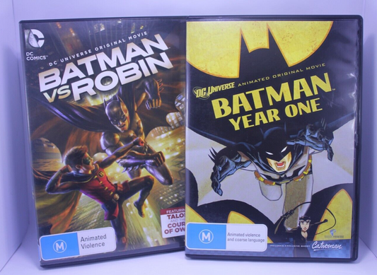 DC Universe - Batman Vs. Robin (DVD, 2014) & Batman Year One (DVD, 2011)