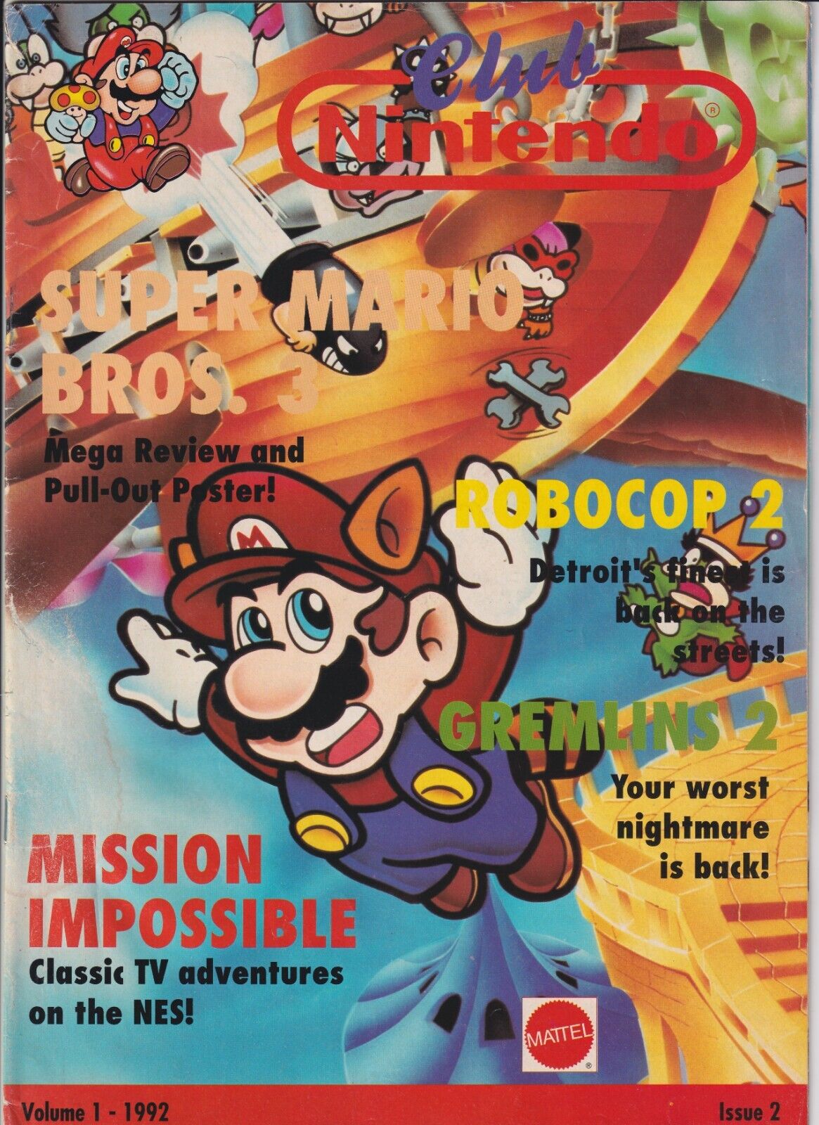 Club Nintendo Magazine Volume 1 Issue 2 1991 Australia Super Mario Bros Gremlins