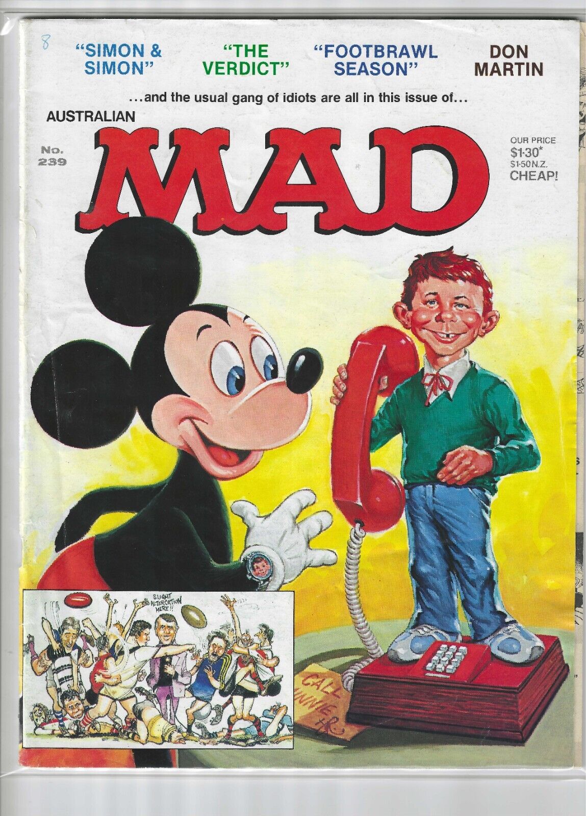 Australian Mad Magazine June 1983 No 239 Mickey Mouse