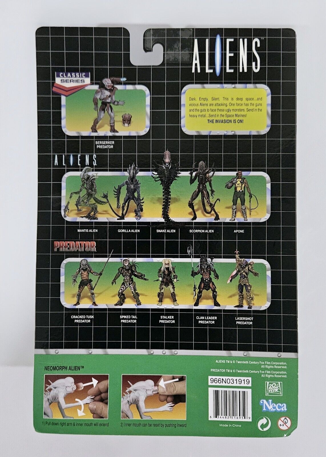 NECA Aliens Neomorph Alien & Baby Neomorph 2019 5.5" Action Figure Box