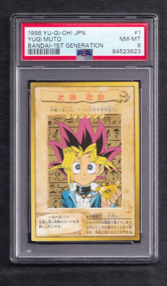 Yugi Muto Bandai-1st Generation 1998 PSA Graded NM-MT 8