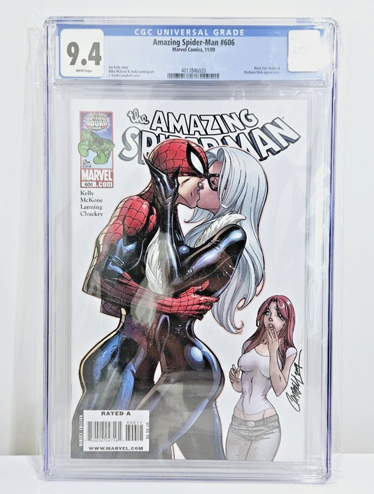 Amazing Spiderman #606 CGC 9.4 Black Cat Diablo Madame Web J. Scott Campbell