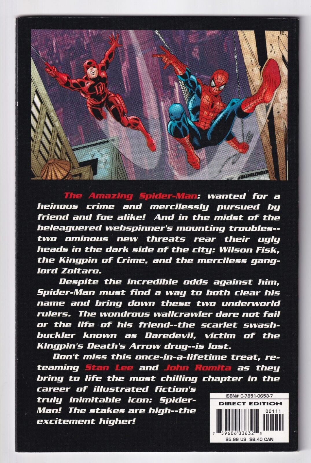 Spider-Man Kingpin To the Death, with Daredevil Marvel Afterword by Stan Lee