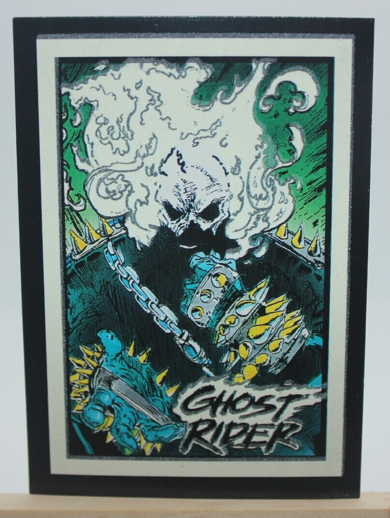 1992 Marvel Ghost Rider GLOW IN THE DARK INSERT CARD #G6 The Flames Chase Card