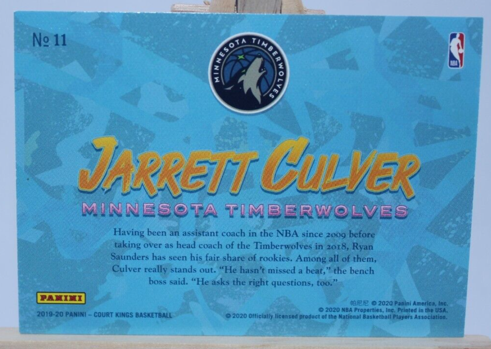 2019-20 Court Kings Apprentice Artists #11 Jarrett Culver TIMBERWOLVES RC Rookie