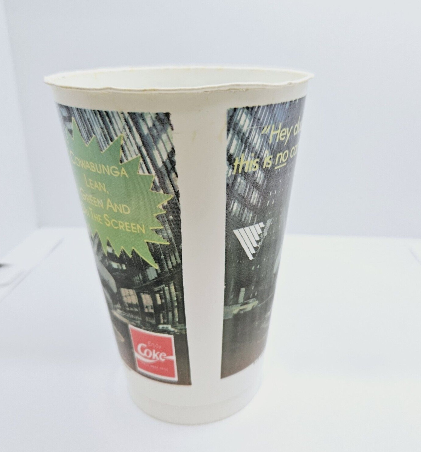 Teenage Mutant Ninja Turtles 1990 Coke Village Cinemas Movie Cup (Light Damage)