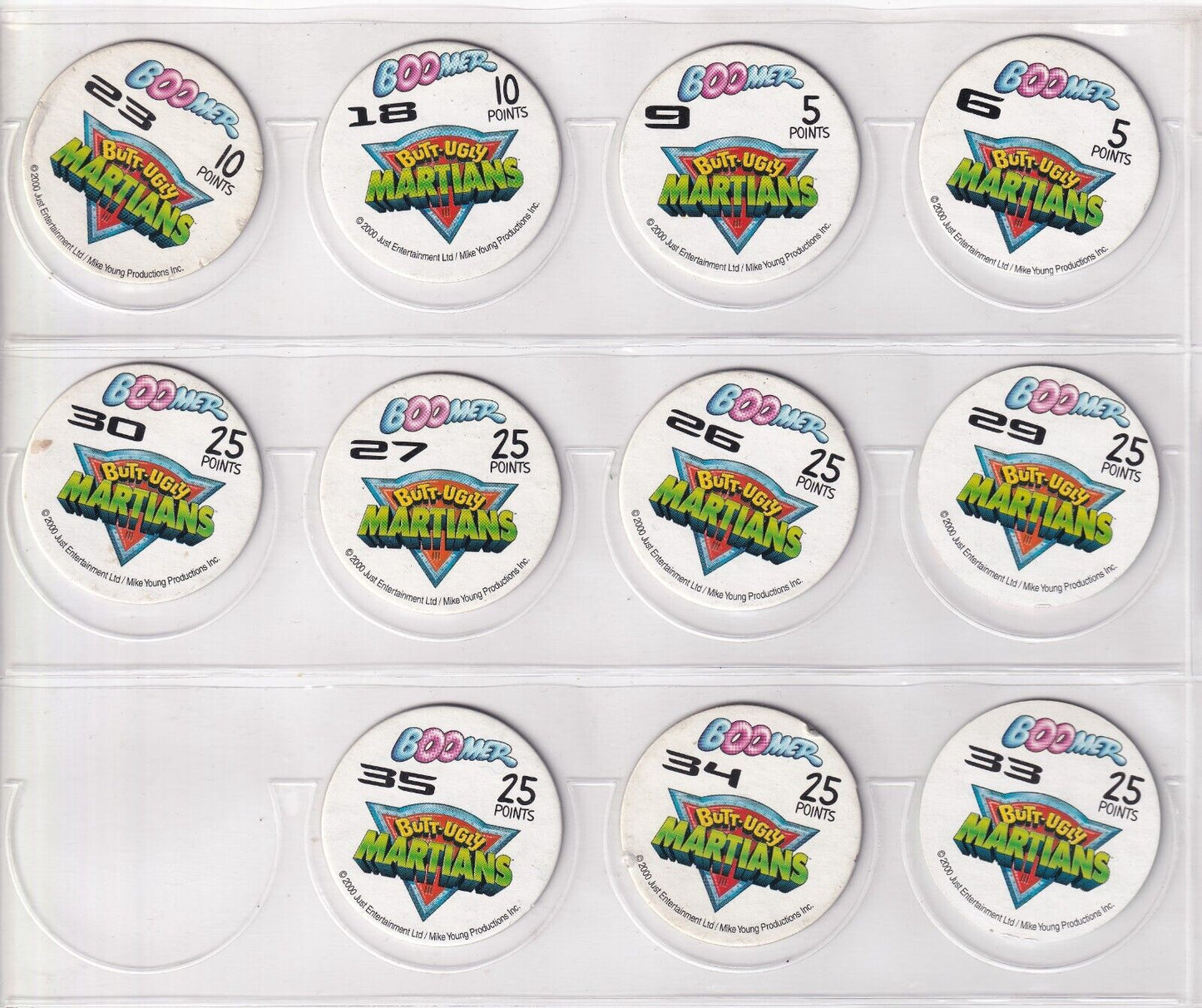 Butt Ugly Martians Tazo Pogs Dizks Pickers x 11