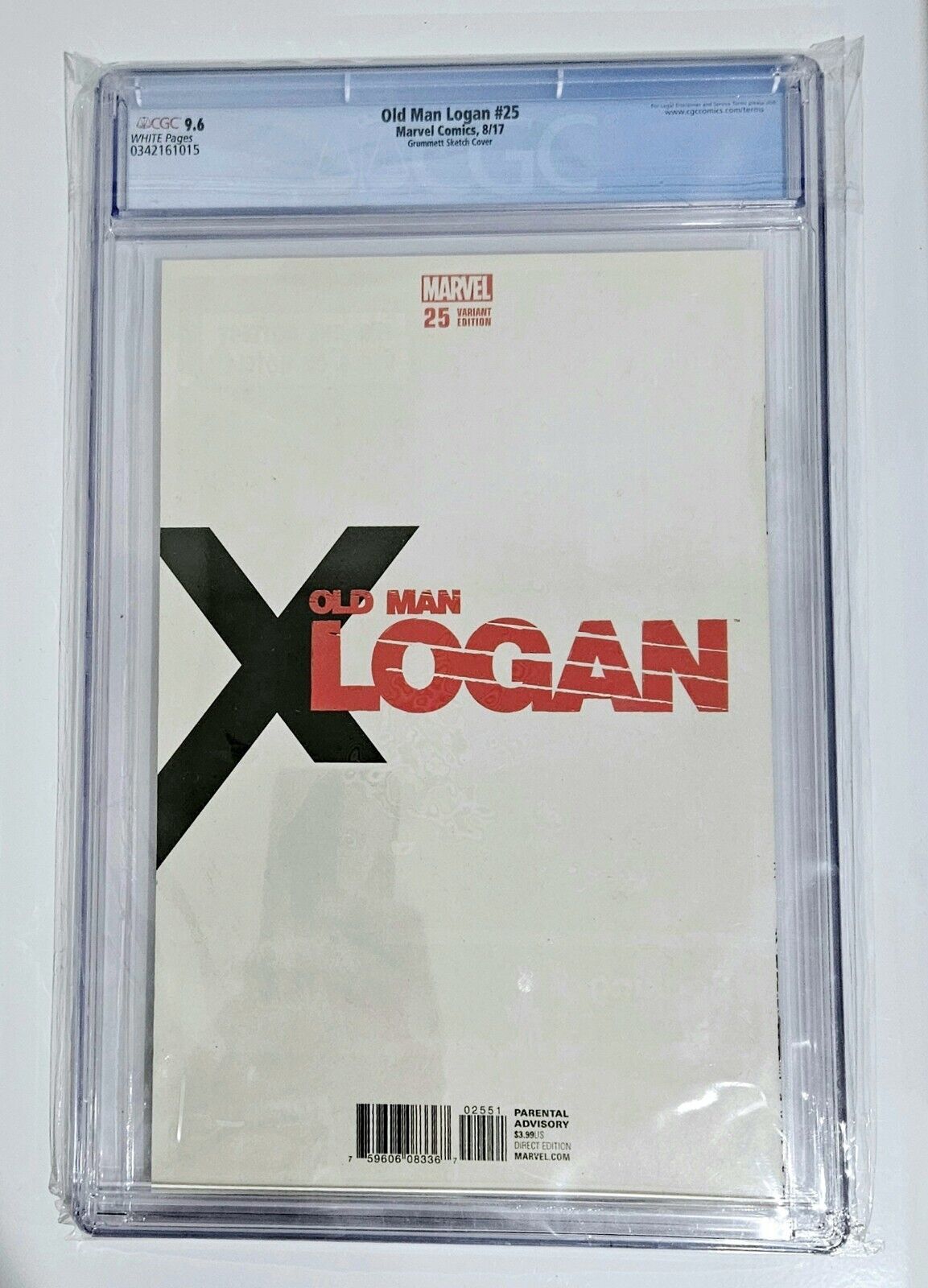 Old Man Logan 25 Tom Grummet Incredible Hulk 181 homeage Sketch CGC 9.6