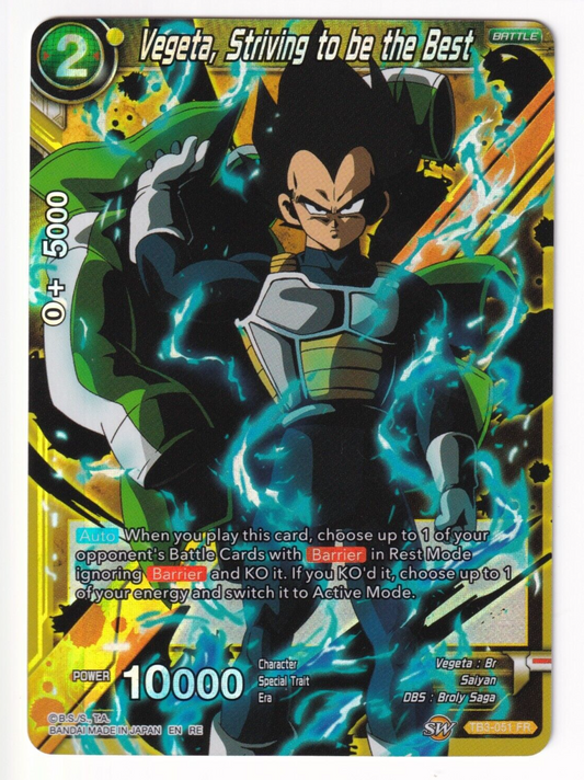 Dragon Ball Super Vegeta, Striving to be the Best TB3-051 FR NM