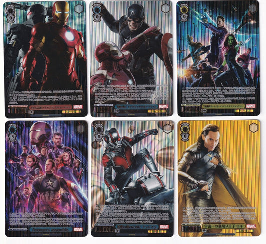 Weiss Schwarz Marvel Premium Japanese Avengers MAR/SE40 Bundle x 6 Cards