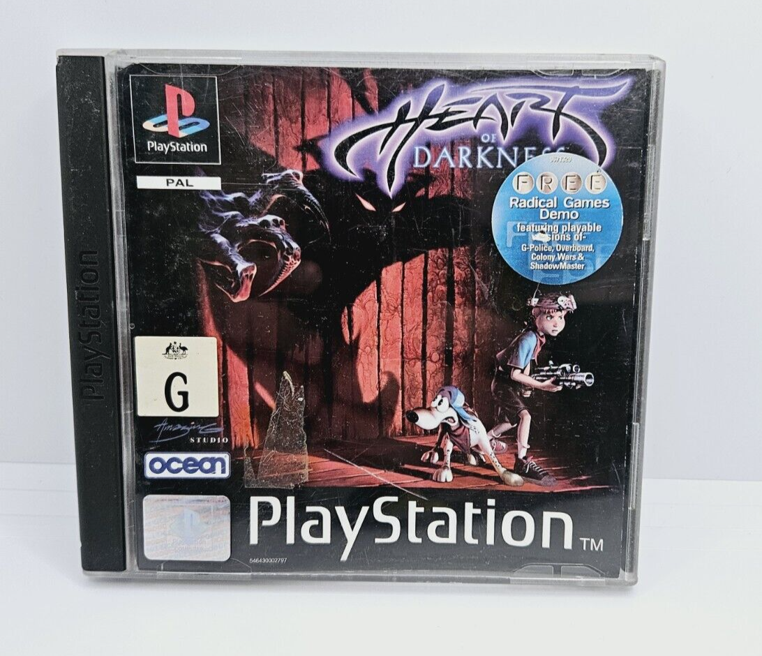 Heart of Darkness  Sony PlayStation 1 PS1 PAL Version (No Glasses) (Read Desc)