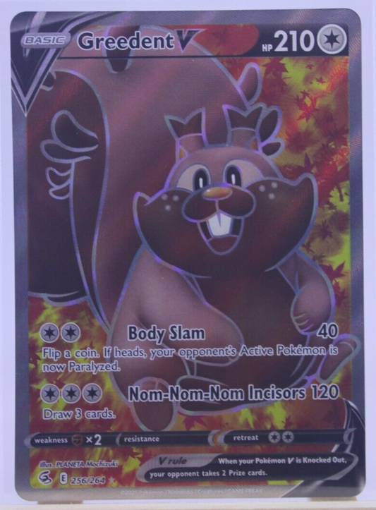 Pokémon TCG Greedent V Fusion Strike 256/264 Holo Full Art