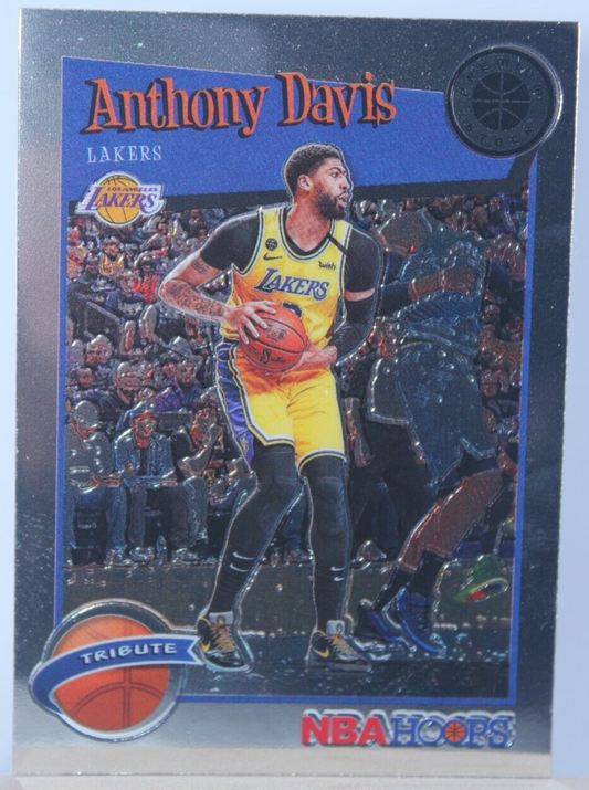 Anthony Davis 2019-20 Hoops Premium Tribute Silver Prizm Card #294