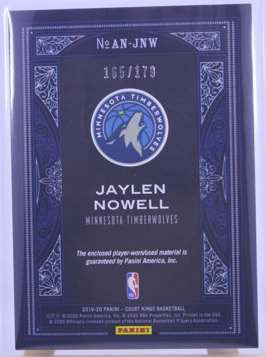 2019-20 Panini Court Kings Art Nouveau 165/179 Jaylen Nowell #AN-JNW Rookie RC