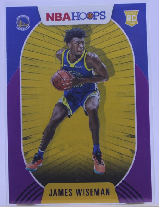 Card Bundle - James Wiseman Rookie Purple + Standard GSW 2020-21 Panini Hoops