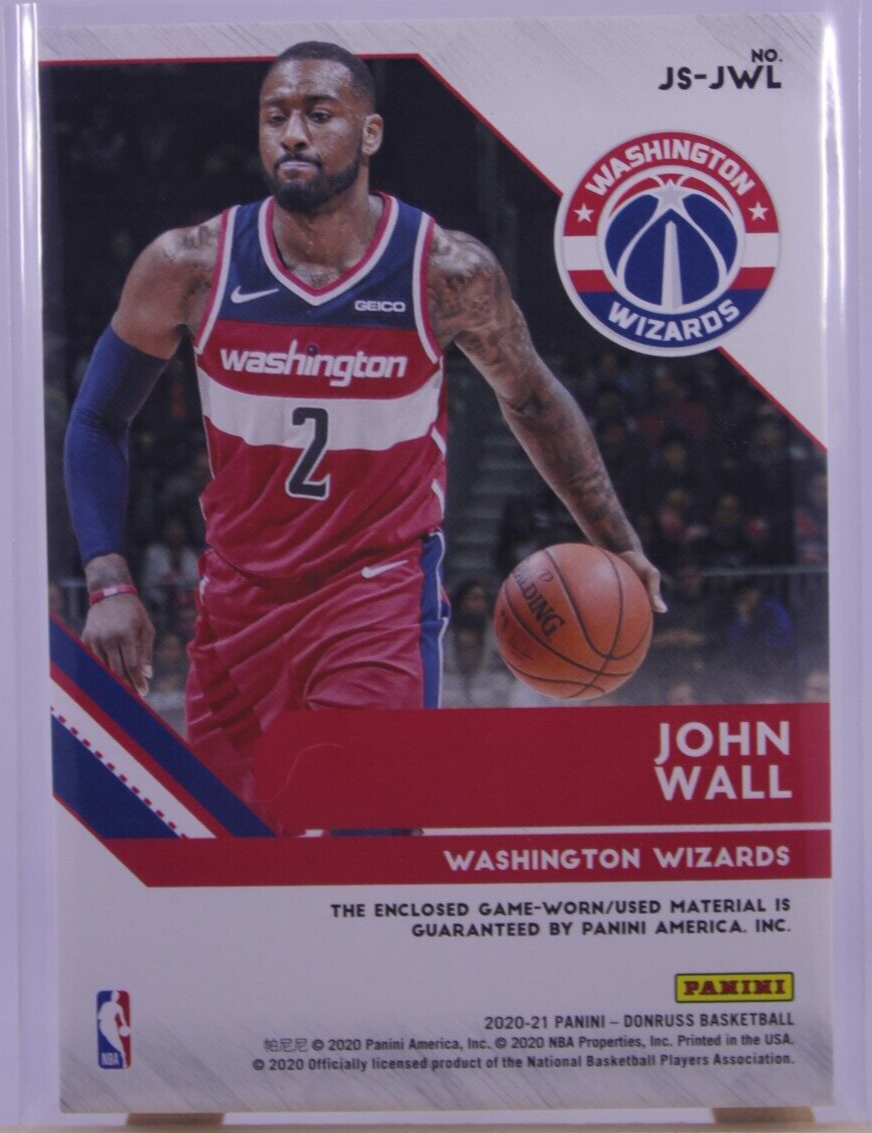 2020-21 Donruss John Wall Jersey Series GU Patch #JS-JWL Wizards