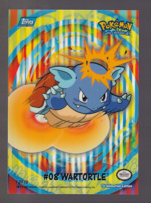 Topps Pokemon Trading Cards: Puzzle Card 1/10 #34 Wartortle (TV Animation) 2000