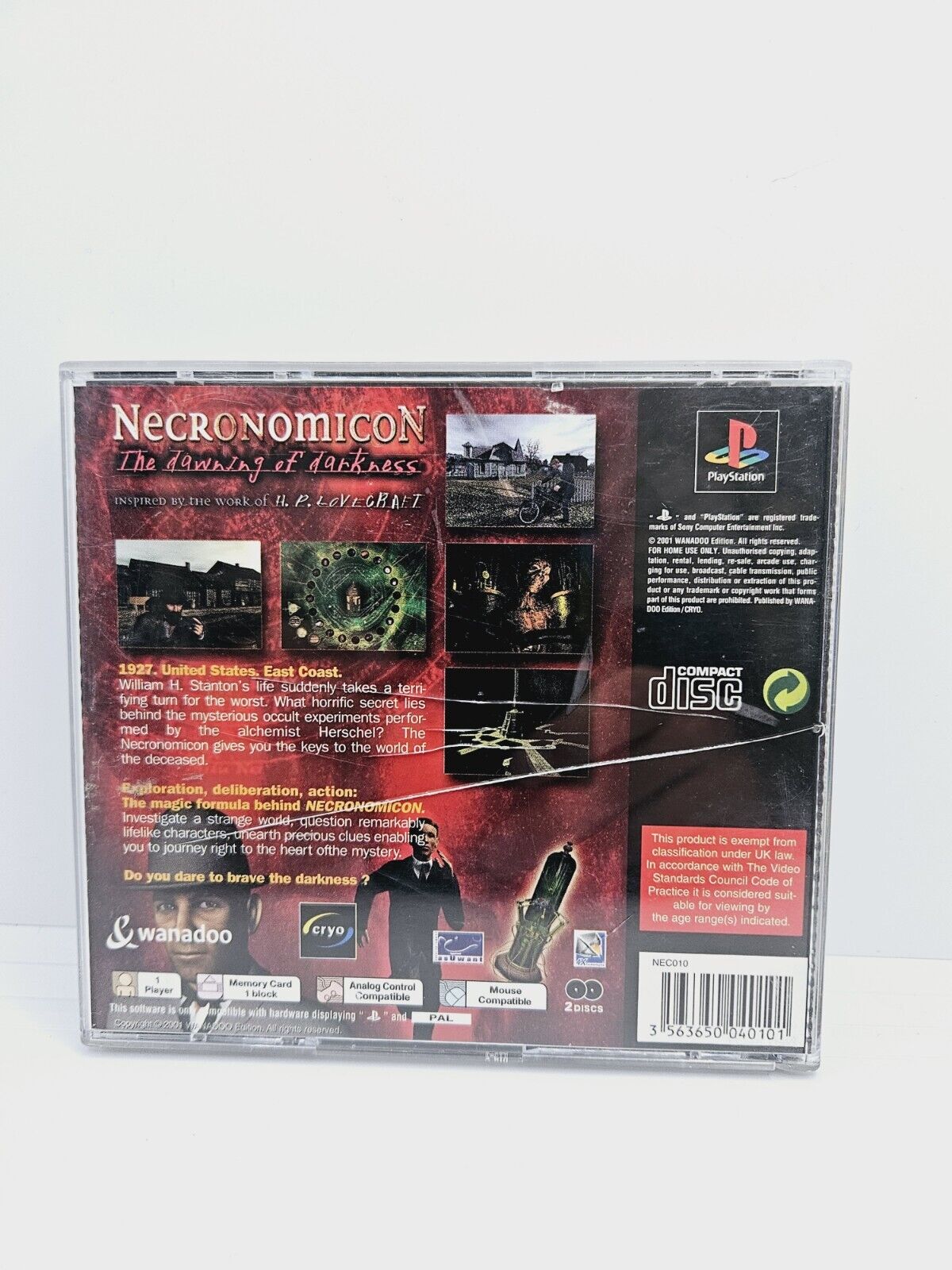 Necronomicon: The Dawning of Darkness No Manual Sony PS1 PAL Tested Working