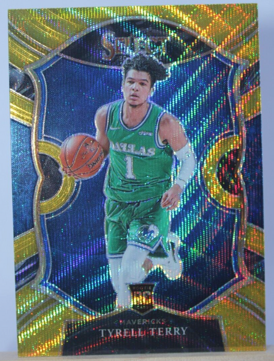 Tyrell Terry Panini Select 2020/21 Gold Wave Prizm Dallas Mavericks NBA