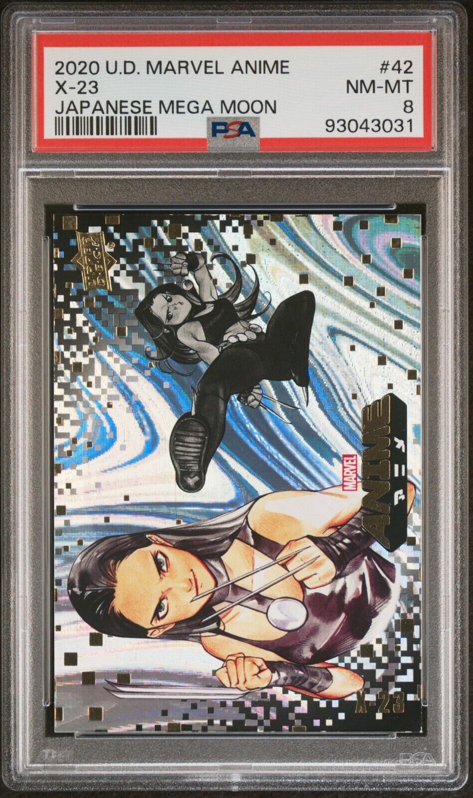 X-23 #42 2020 Upper Deck Marvel Anime Japanese Mega Moon PSA 8 (POP 1)