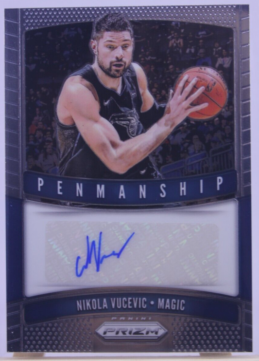 Nikola Vucevic PM-NVC Signature Penmanship Panini Prizm 2019-20 Orlando Magic