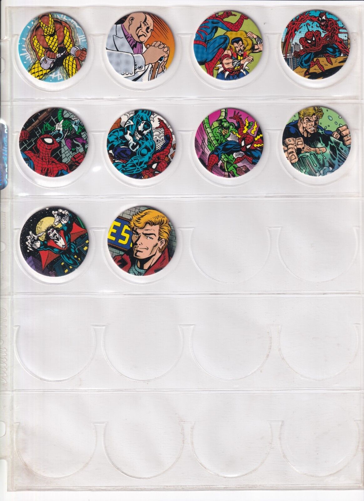 Marvel Comics Toybiz Spiderman Milk Cap Pogs 1994 49/50 Set