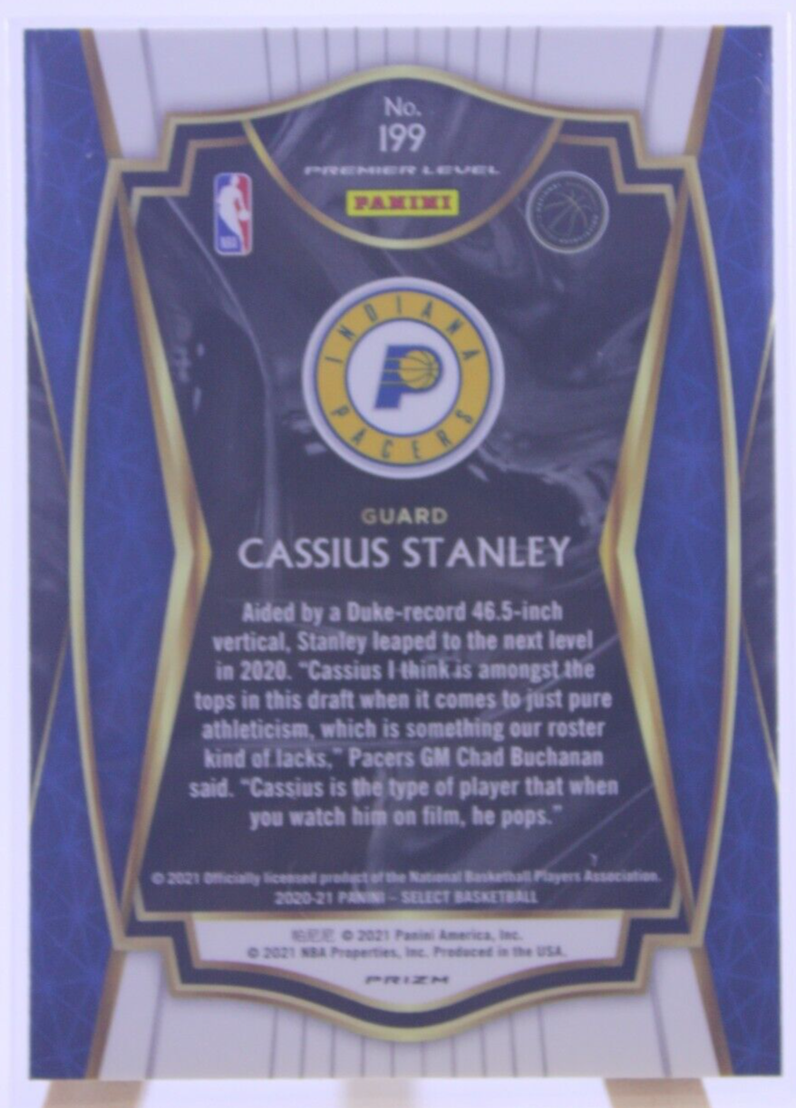 2020-2021 Select # 199 CASSIUS STANLEY ROOKIE Cracked Ice RED GREEN WHITE PRIZM