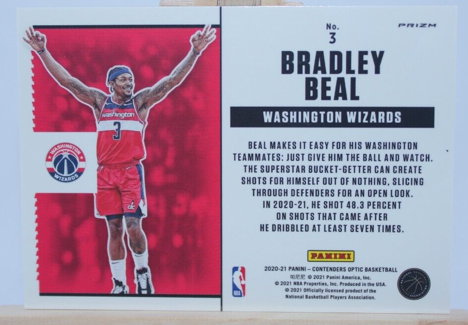 BRADLEY BEAL Suite Shots Silver Prizm #3 2020-21 Contenders Optic Wizards