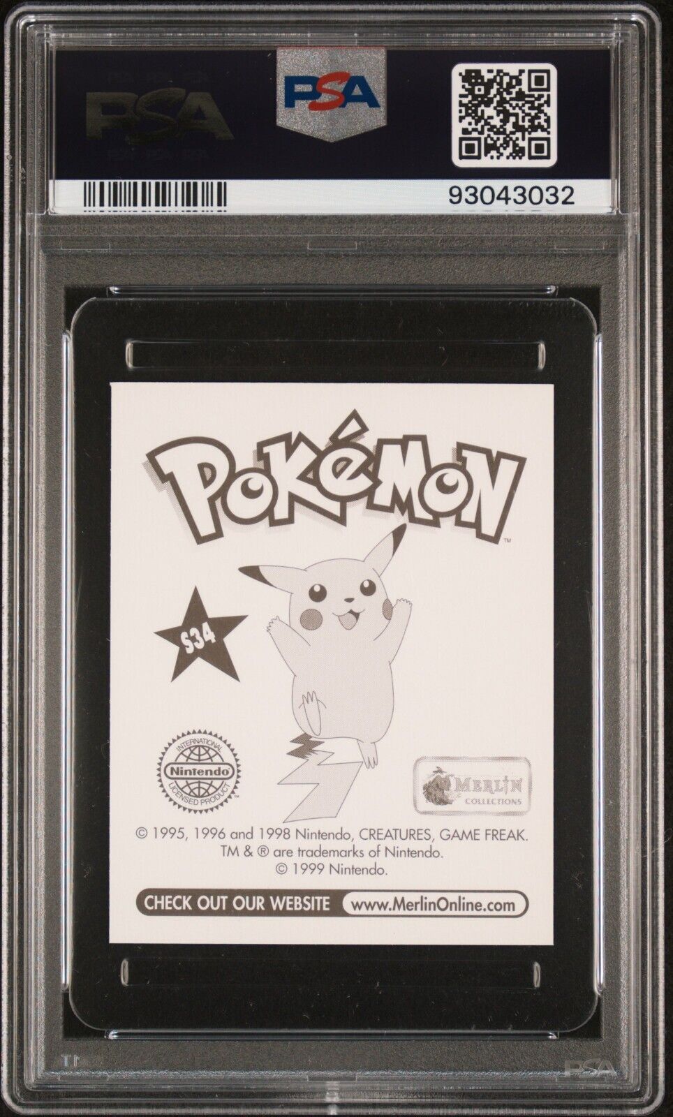 Joy Prism #S34 1999 Merlin Pokemon PSA 9