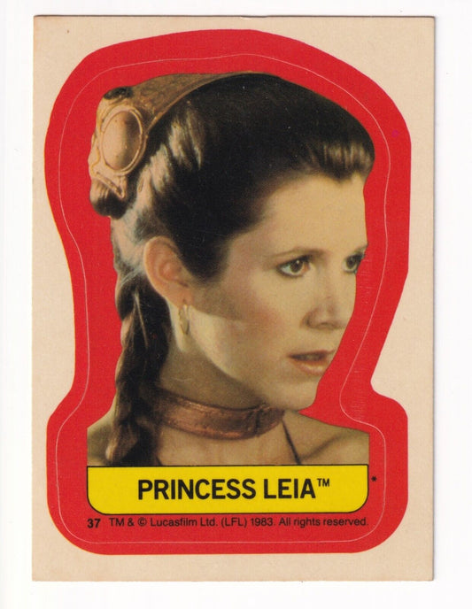 Princess Leia #37 1983 Topps Star Wars: Return Of The Jedi Sticker Card