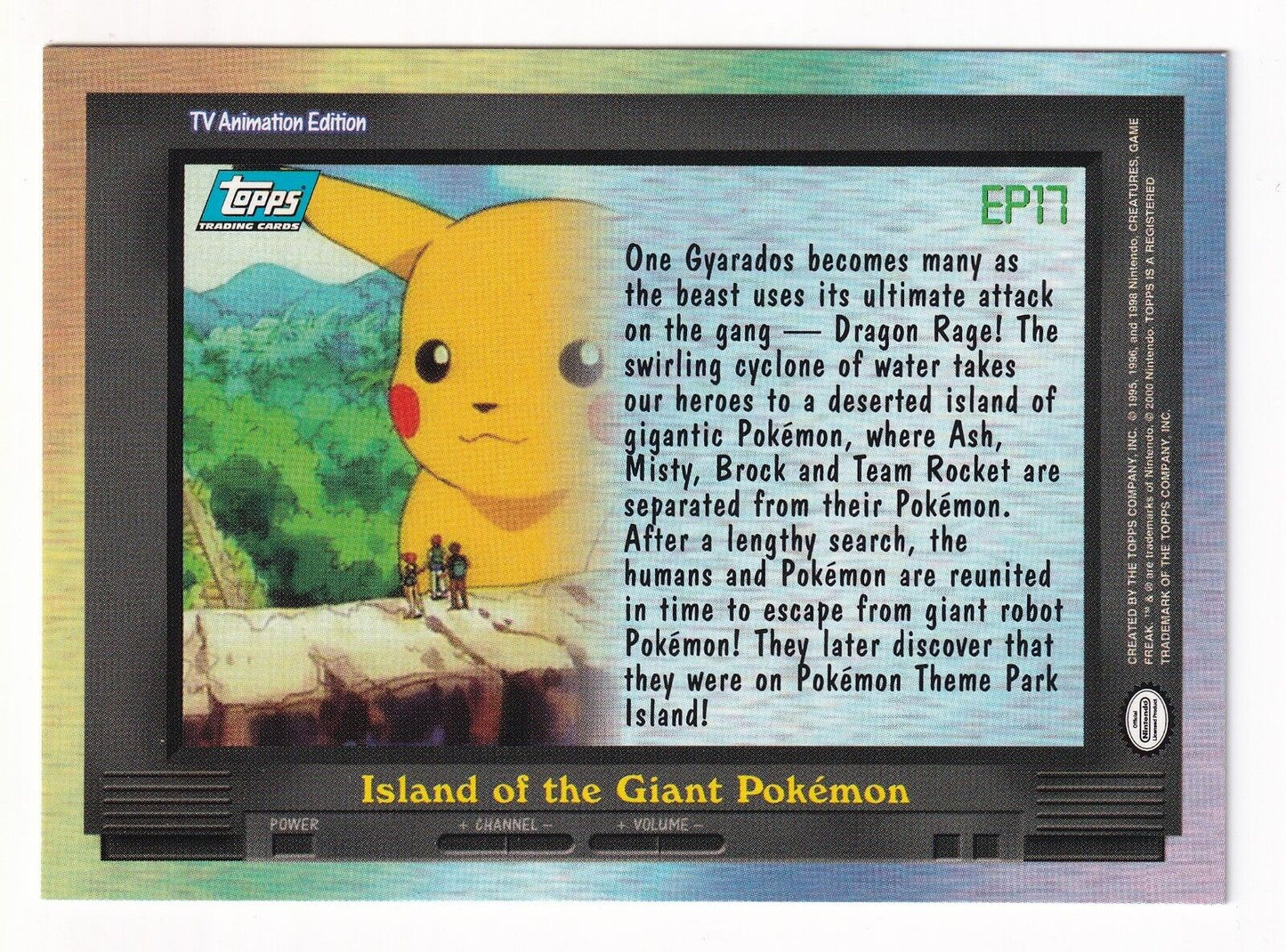 EP17 Island of the Giant Pokemon Topps Series Episode Blue Label