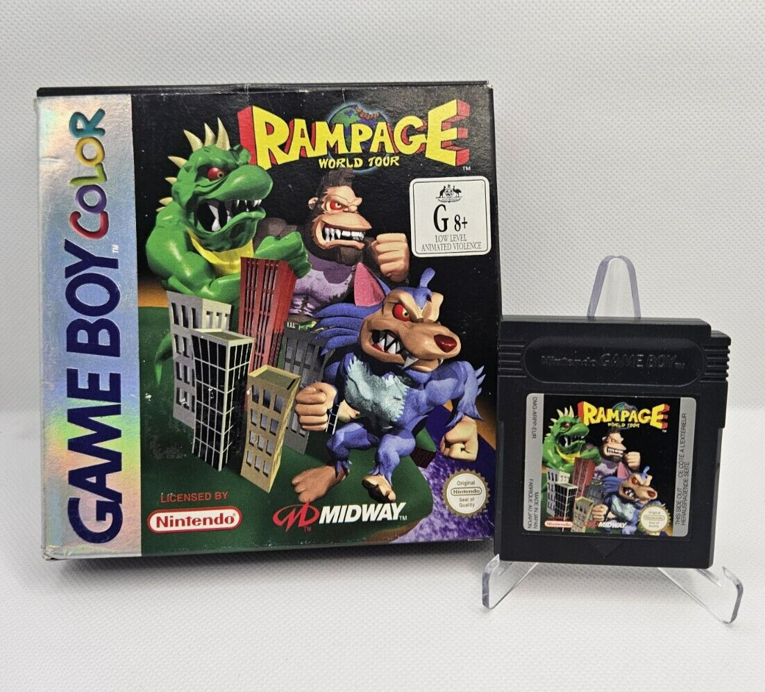 Rampage World Tour Nintendo Gameboy Color Box & Game, No Insert or Manual