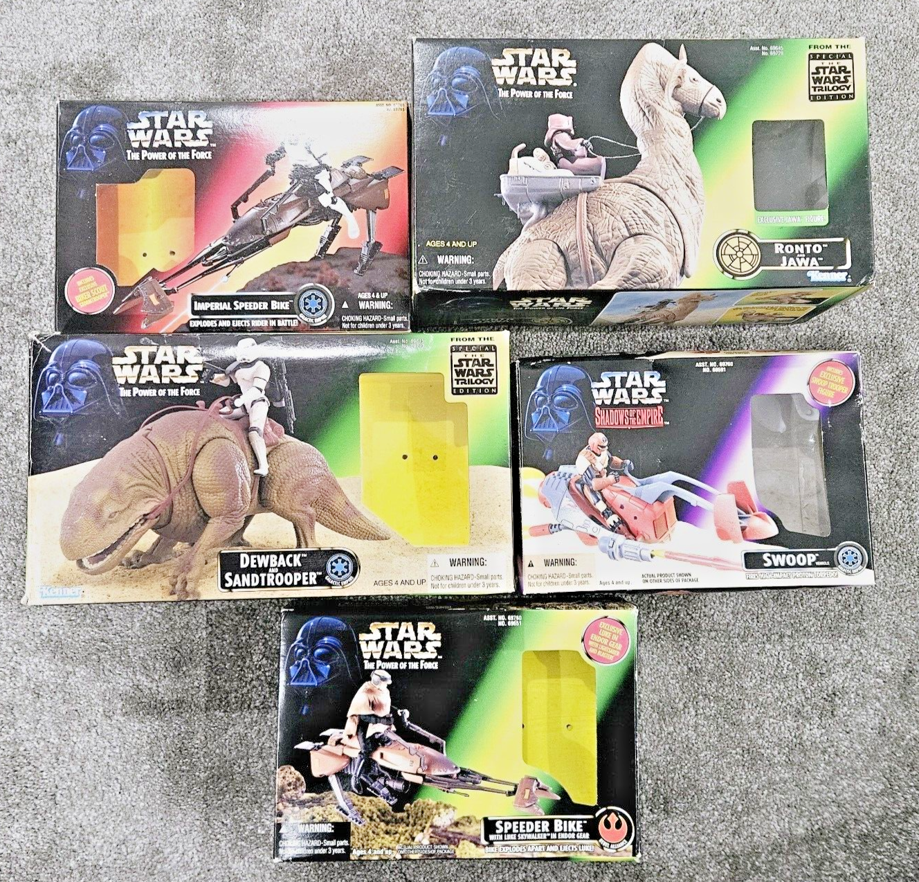 Empty Boxes Star Wars Power of the Force/Shadows of the Empire x5 (See Desc)