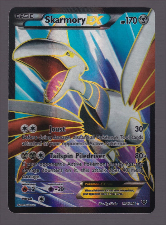 Skarmory EX 145/146 XY Base, Full Art Ultra Rare Pokémon TCG LP