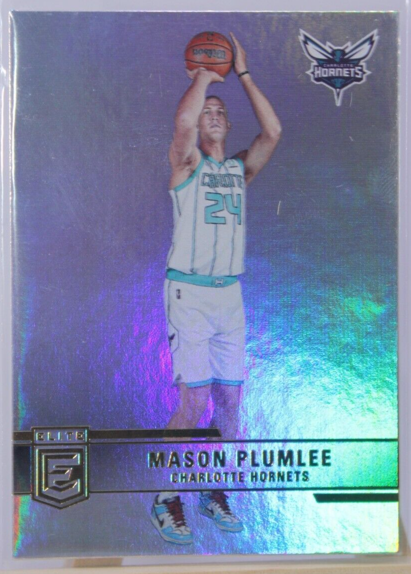 Mason Plumlee Donruss Elite Silver Holo # 29 2021/22 EX-M Charlote Hornets