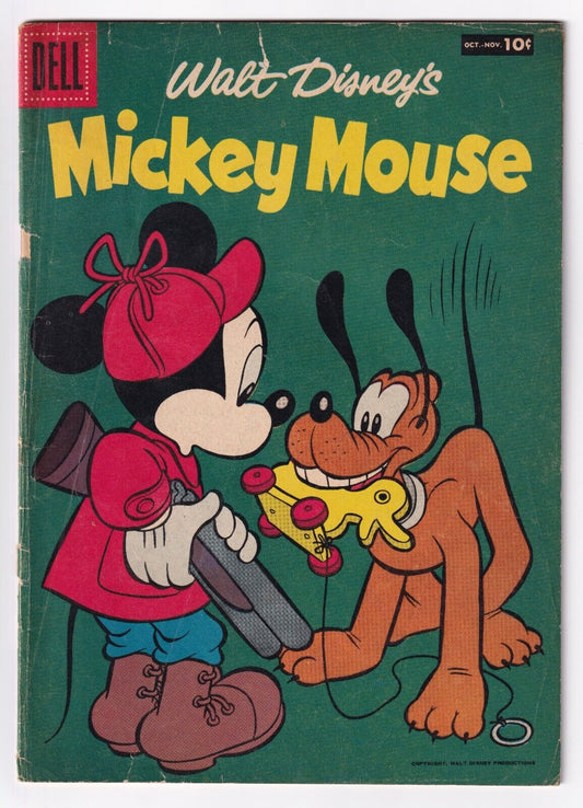 Walt Disney's MICKEY MOUSE #56 1957 Silver Age Gold Key Comic (Cover Detached)