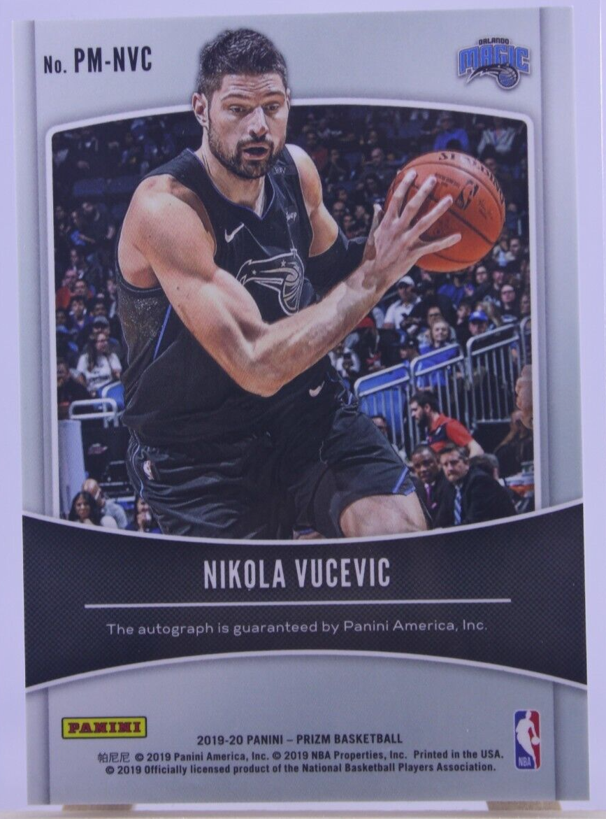 Nikola Vucevic PM-NVC Signature Penmanship Panini Prizm 2019-20 Orlando Magic