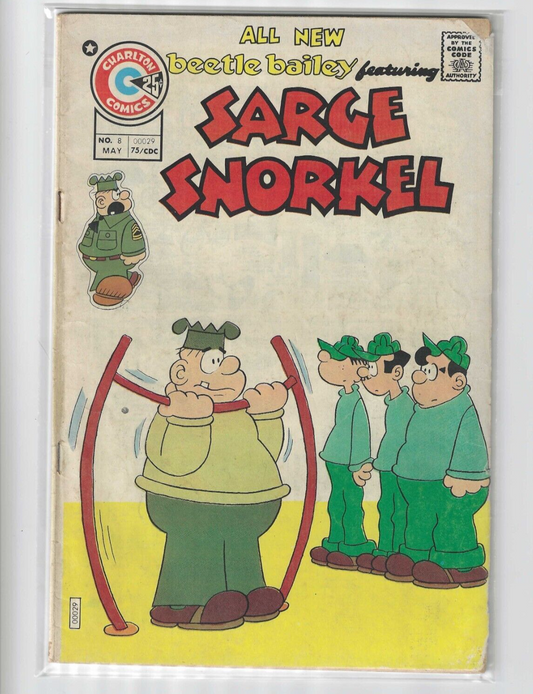 Sarge Snorkel #8 ORIGINAL Vintage 1975 Charlton Comics