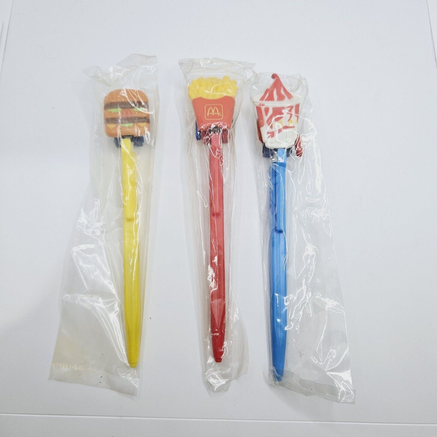 1992 McDonalds Changeables Pen x 3 Big Mac Sundae Chips Vintage New Old Stock