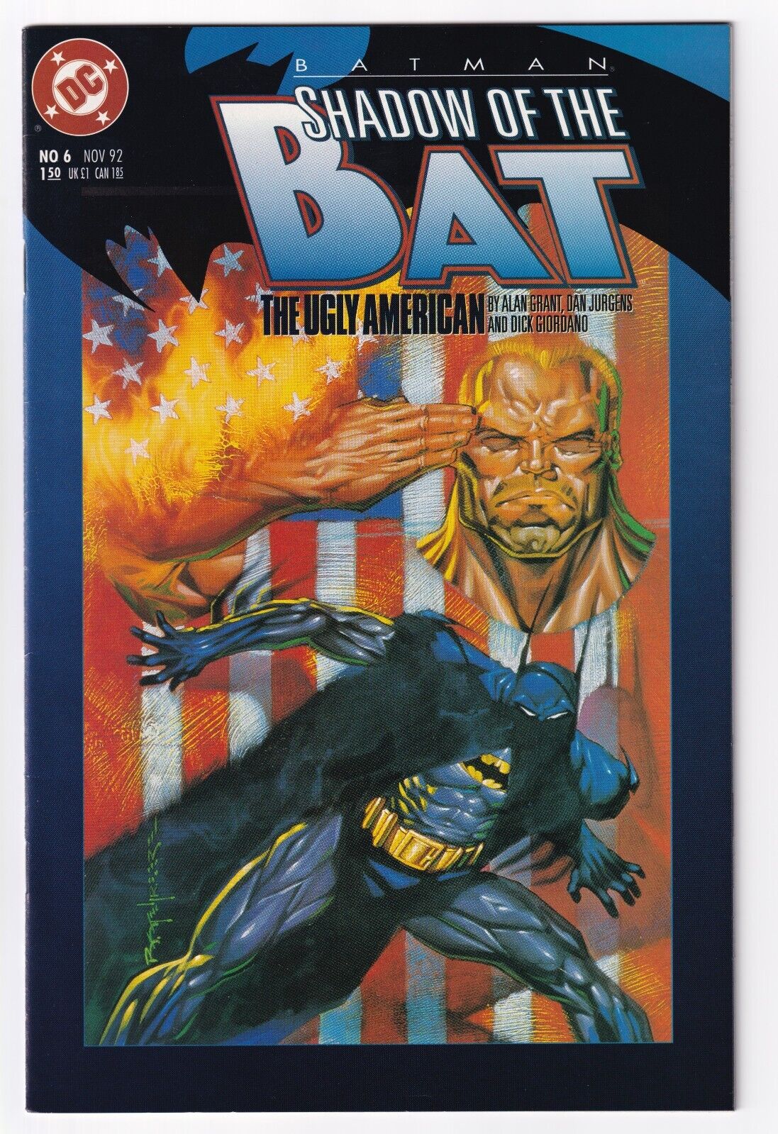 Batman Shadow Of The Bat #6 DC Comic Book 1992 The Ugly American